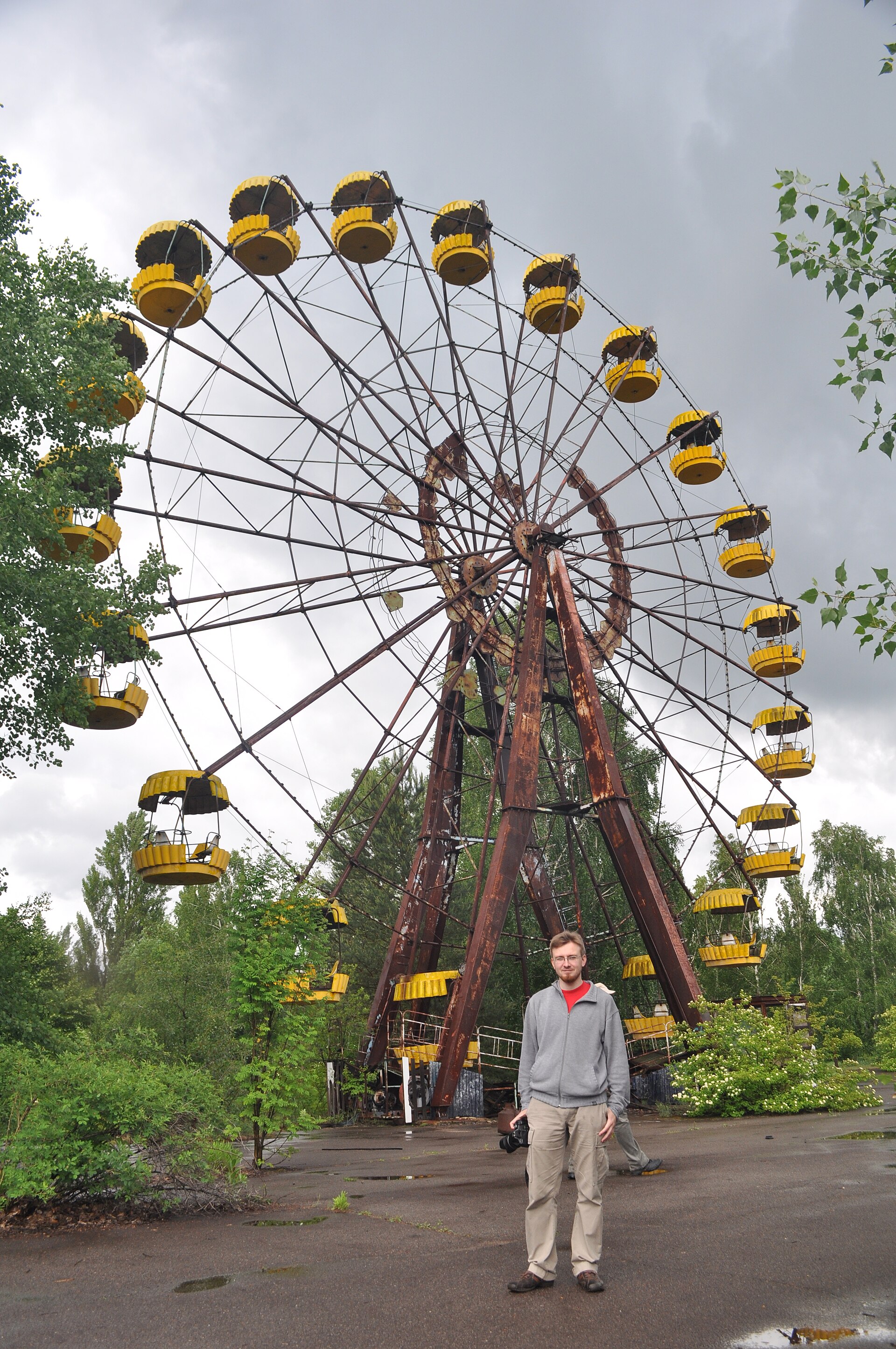 The ferris wheel seen from the abandoned park in 2013